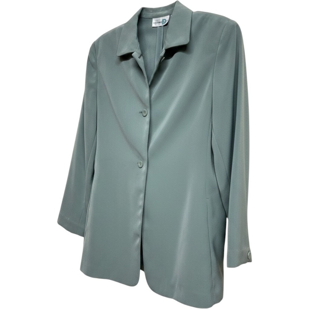 Paul Harris Design Sage‎ Green Blazer Womens Large Career Office Jacket
